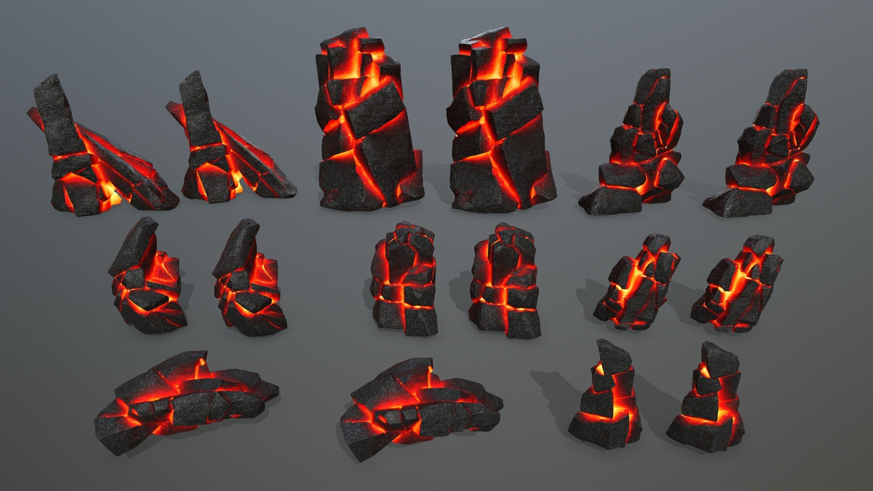 ArtStation - lava rocks | Game Assets
