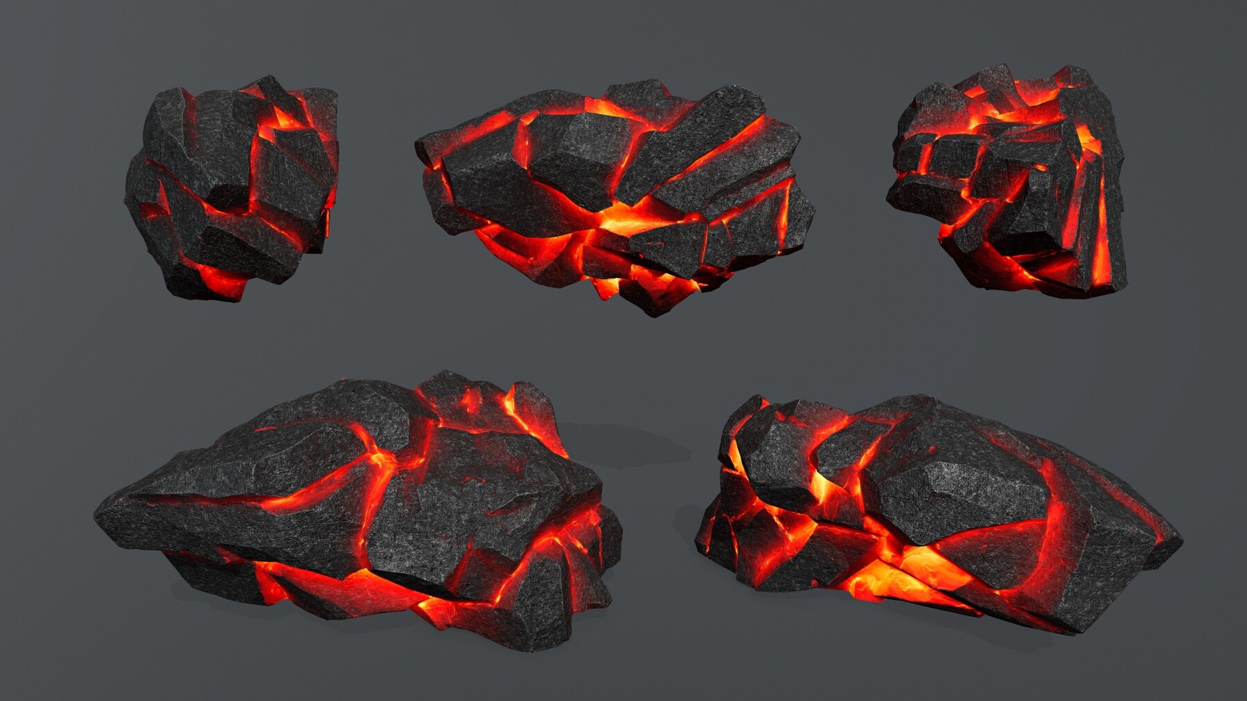 ArtStation - lava rocks 2 | Game Assets