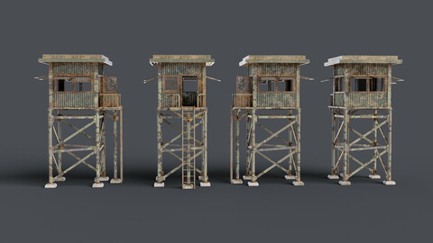 Abandoned Military Tower | PBR ( Maya - 3ds Max - Blender - C4D - Unreal Engine )