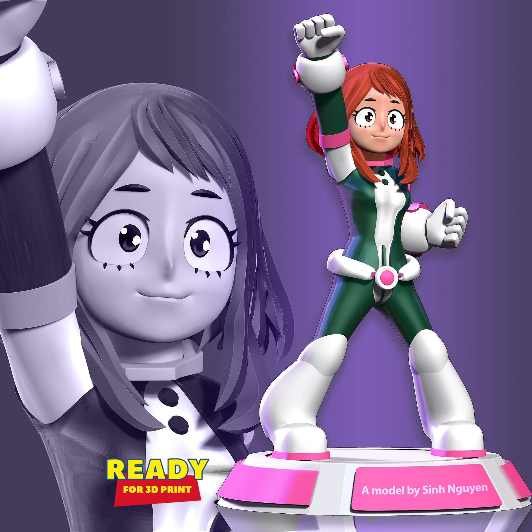 Artstation Ochaco Uraraka Fanart Resources