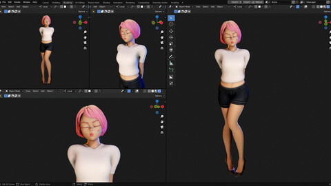 Rigged Character In Blender 3.0 Using Blenrig 6 - Isabella Style 5