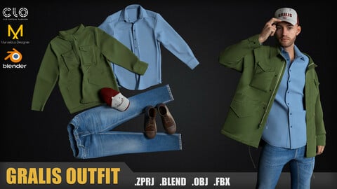 GRALIS Outfit / ZPRJ / .blend + .fbx + .obj