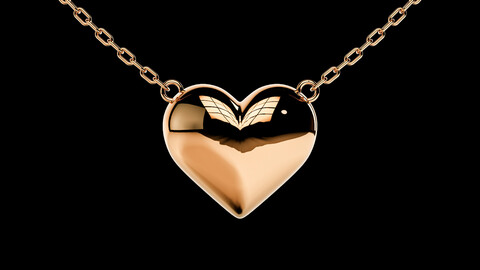 Heart love Gold Pendant