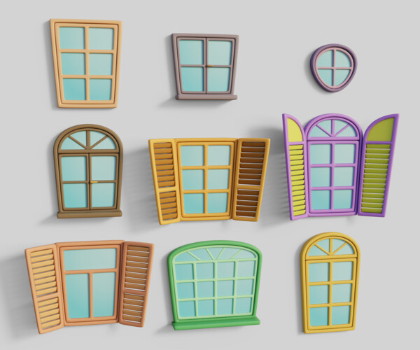 ArtStation - Cartoon Windows Collection 2 | Game Assets