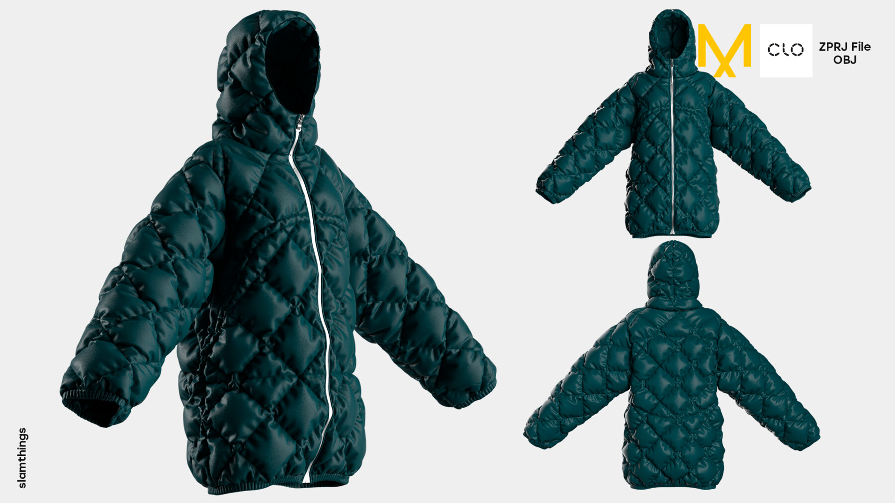 ArtStation - Streetwear Puffer Jacket #006 - Clo 3D / Marvelous ...