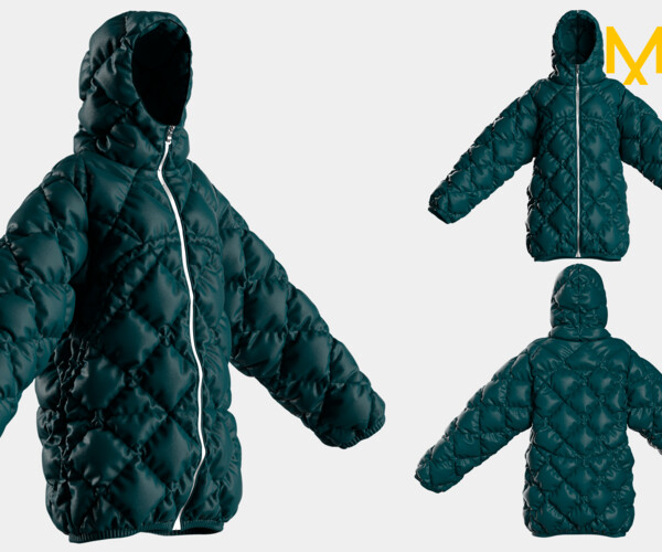 ArtStation - Streetwear Puffer Jacket #006 - Clo 3D / Marvelous ...