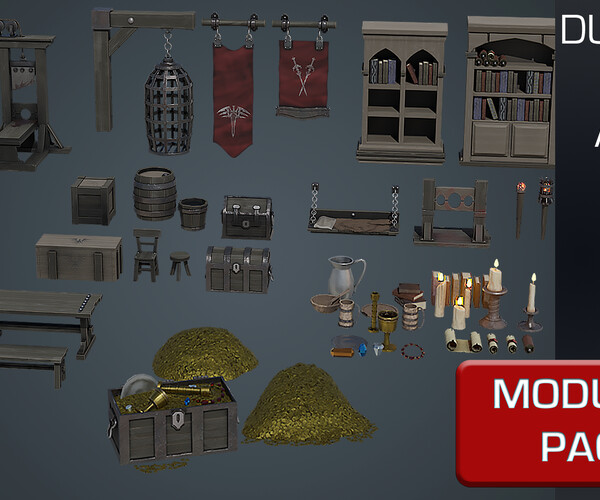 ArtStation - Blender 3 Become a Prop Artist Dungeon Pack & Guide | Game ...