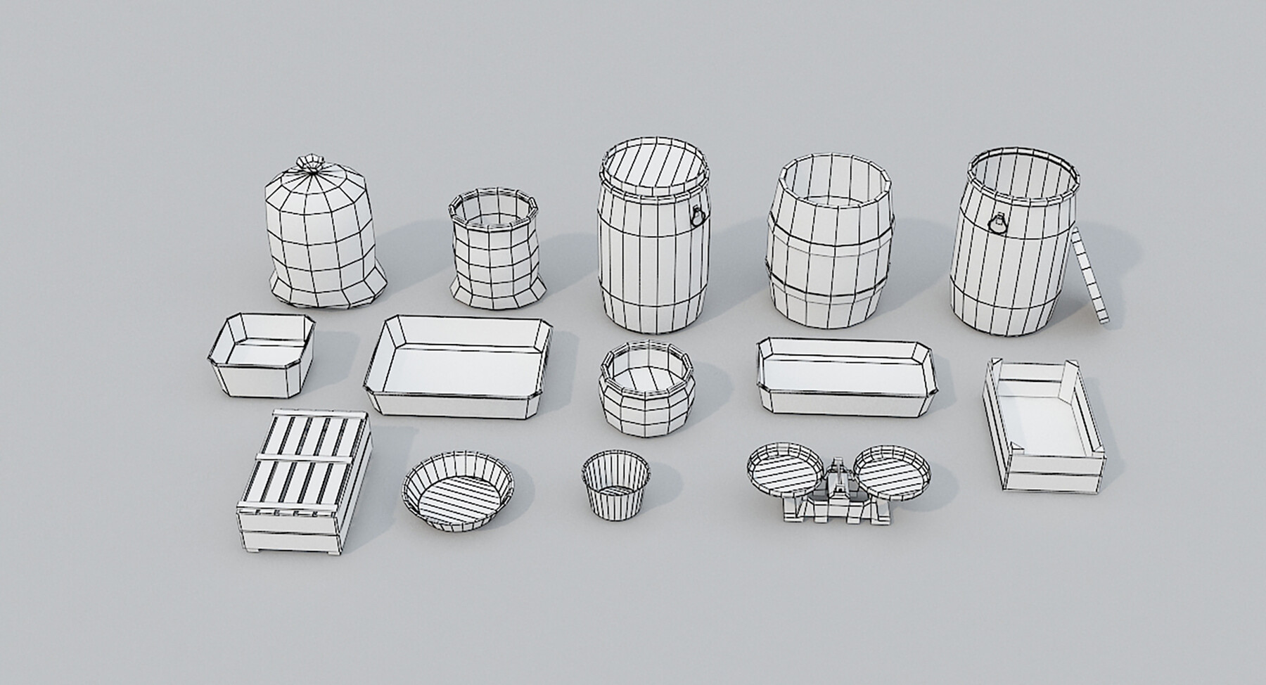 ArtStation Market carts and props Game Assets