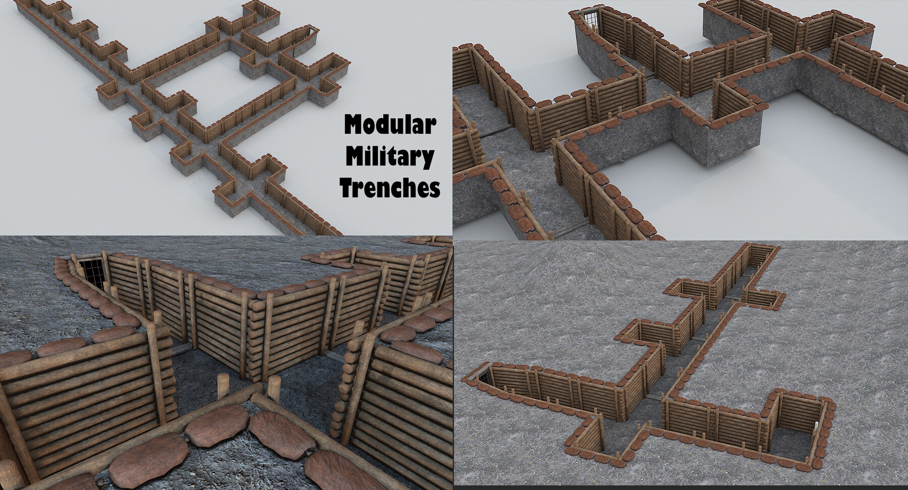 ArtStation Modular Military Trenches Resources