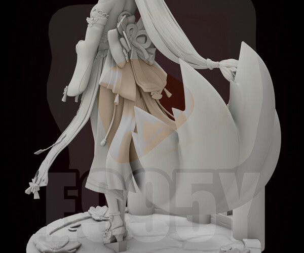 Artstation Yae Miko Stl File For 3d Printing Resources 0187