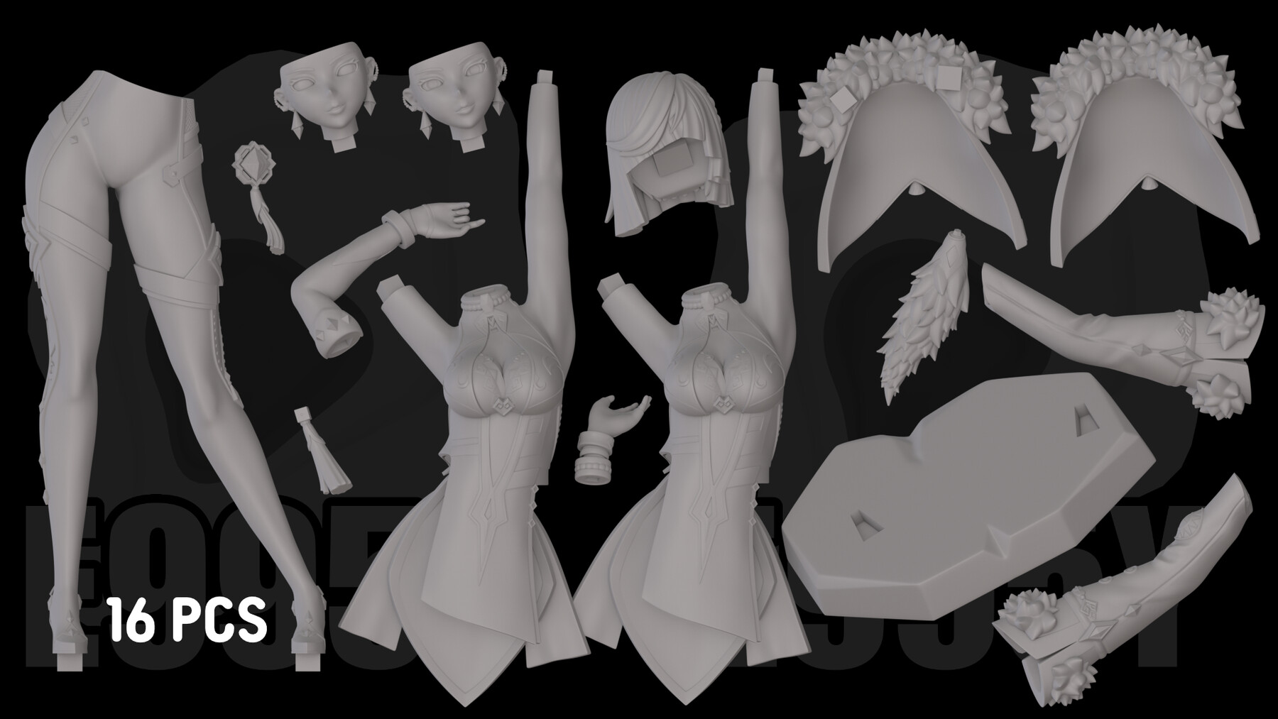 ArtStation - Yelan Figure STL file for 3D printing | Resources