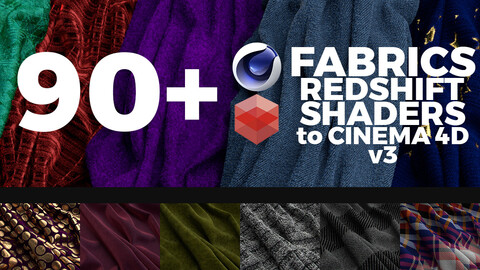 90+ Redshift Shader to C4d Fabrics v3