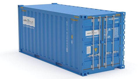 20 ft Cube Open Side Shipping Container 3D Model