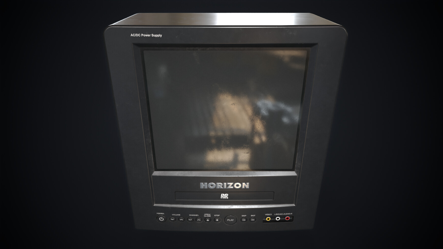 ArtStation Old TV with DVD player Game Assets