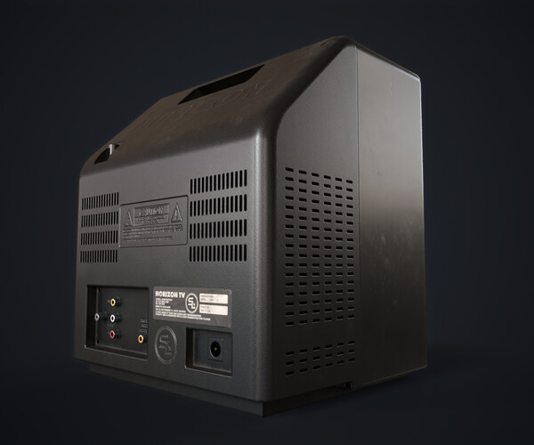 ArtStation Old TV with DVD player Game Assets