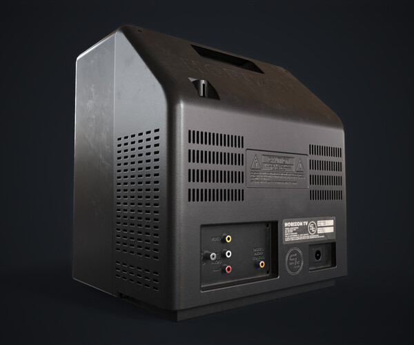 ArtStation Old TV with DVD player Game Assets