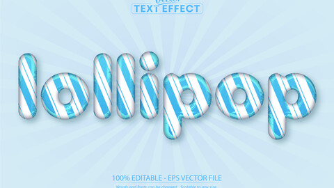 Candy text effect, editable comic and cartoon text style