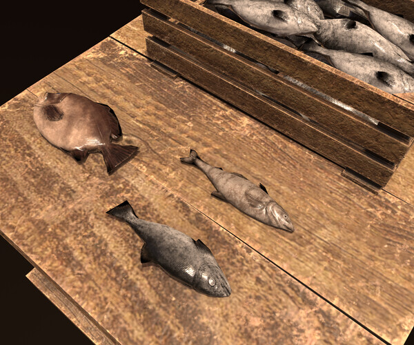 ArtStation Fish market Game Assets