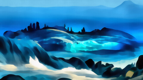 An isolated island in the middle of the sea