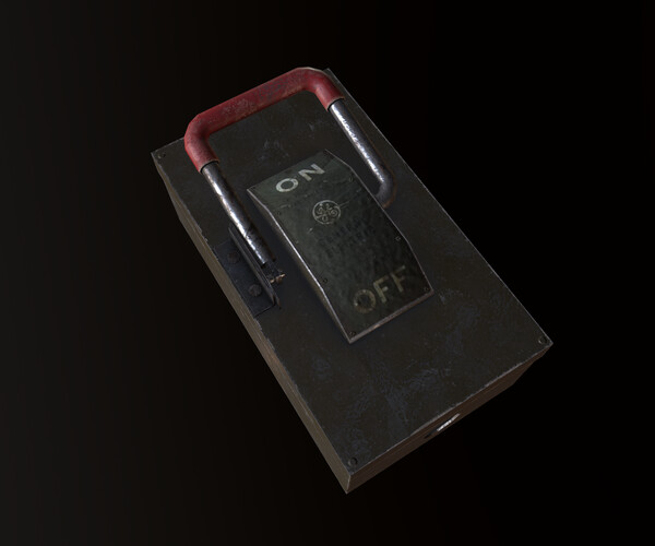 ArtStation - Industrial Power On - Off Switch | Game Assets