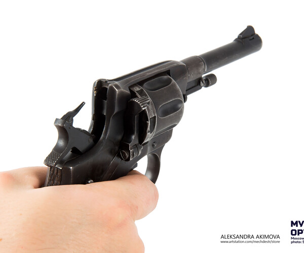 ArtStation Nagant M1895 Revolver Reference Pack Resources