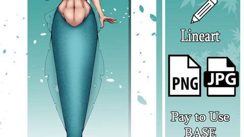 Fantasy Character - Mermaid //Base, Lineart, Source//