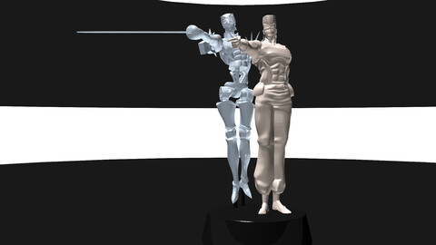 Polnareff and Silver Chariot 3D print model