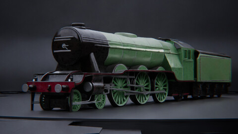 Steam lokomotive - Flying Scotsman , 3d model