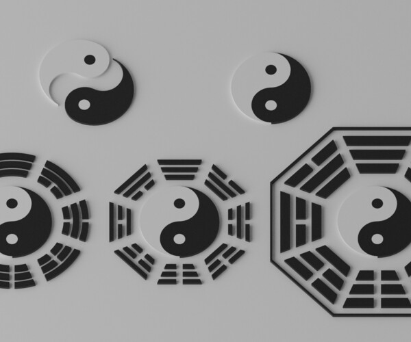 ArtStation - Tai Chi Yin Yang Bagua Tao 3d model | Resources