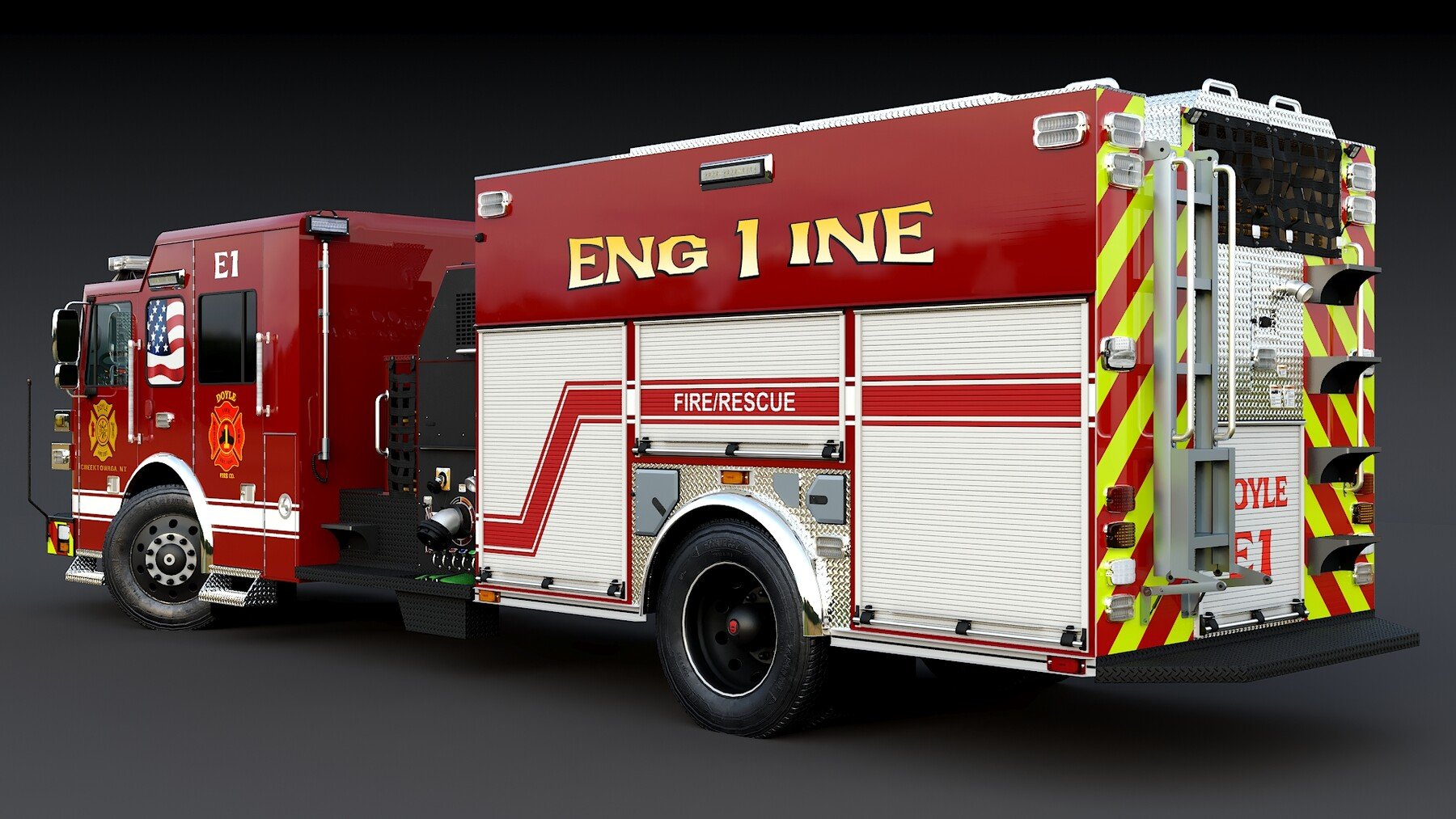 ArtStation - Fire Truck Custom Pumper Doyle Hose | Game Assets