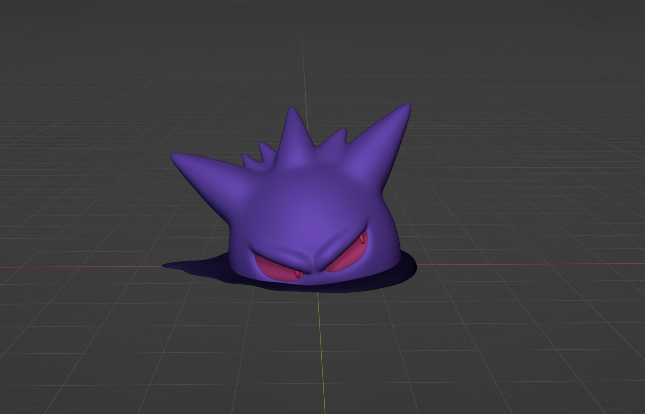 Shiny Gastly, Haunter, & Gengar models