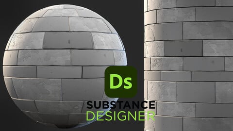 Stylized Bricks Wall - Substance Designer