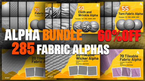 285 Tileable Fabric Alpha Bundle - 60% OFF