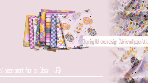 9 Halloween smart fabrics (sbsar + JPG)