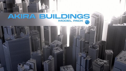 Akira Buildings Model Pack [Cinema4D/FBX]