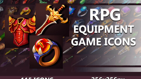 100+ RPG Equipment Icons Pack