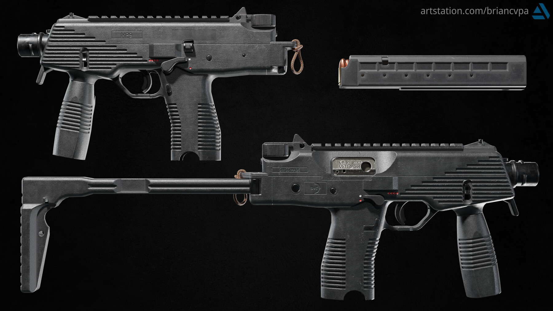 ArtStation - B&T MP9 | Game Assets