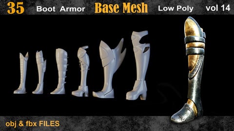 35 Boot Armor Base Mesh vol 14