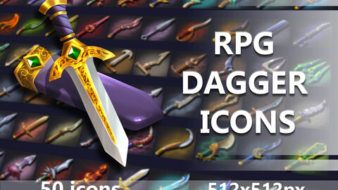 x50 RPG Dagger Icons Pack