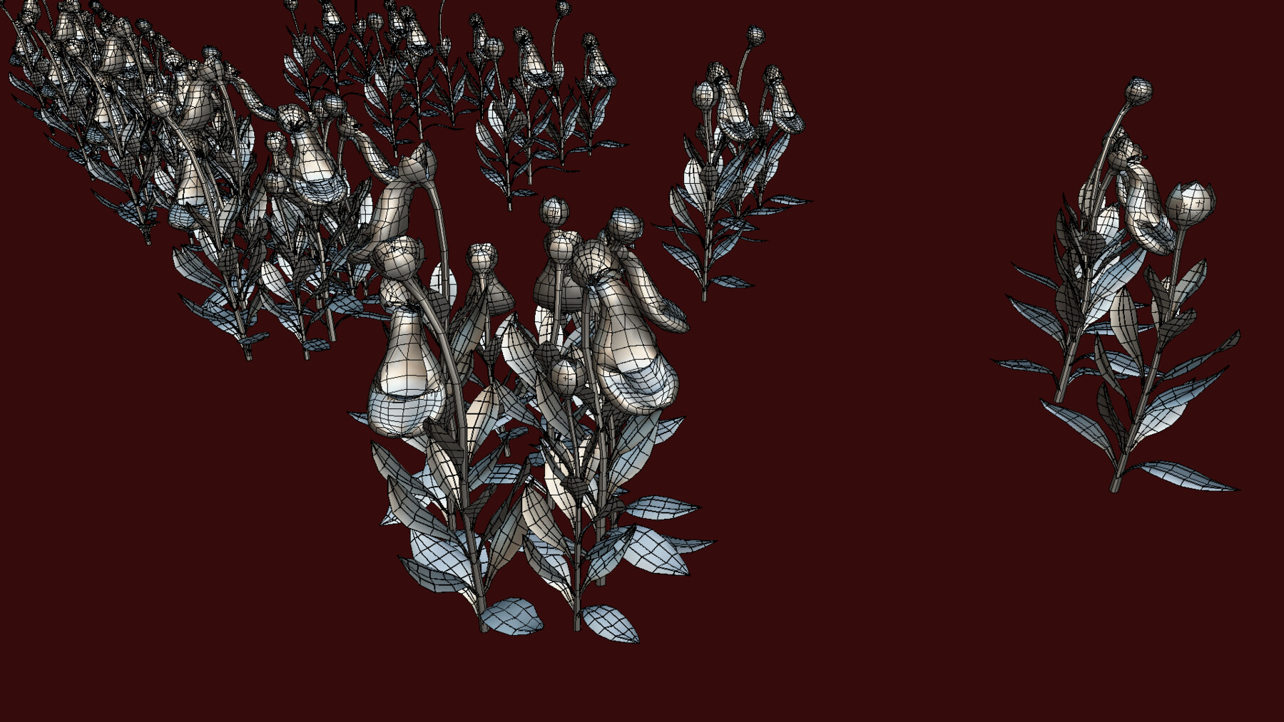 ArtStation Flower Calceolaria Uniflora Game Assets