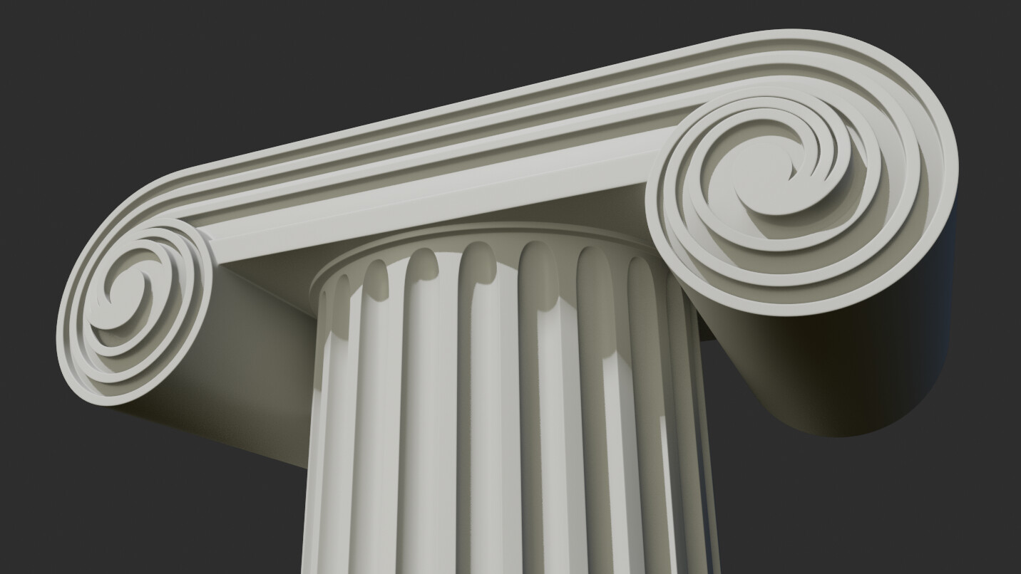 ArtStation Volutes Spiral capital pillars 1100 Resources