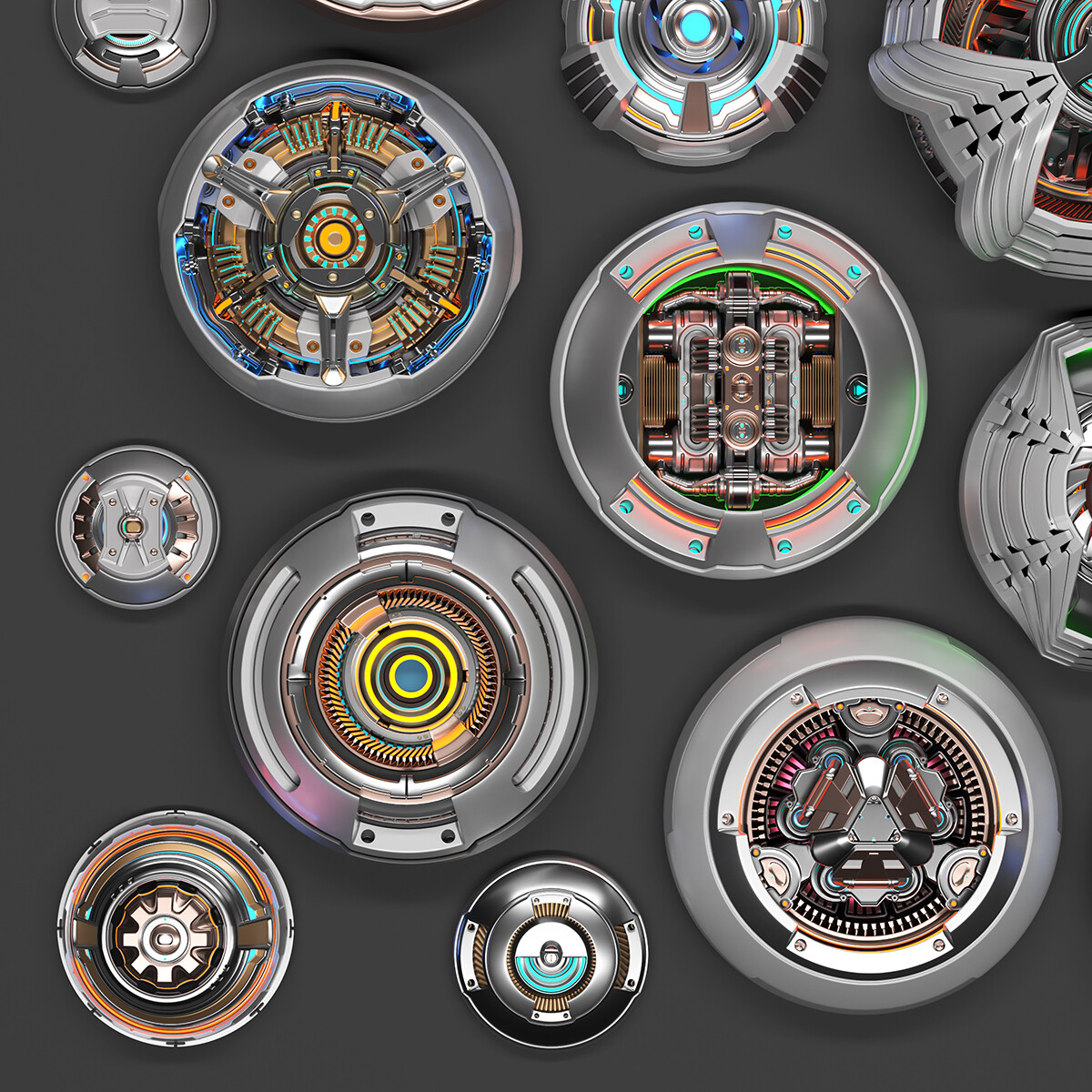 ArtStation - Sci Fi Kitbash 2 - subdivision ready 3D model | Resources