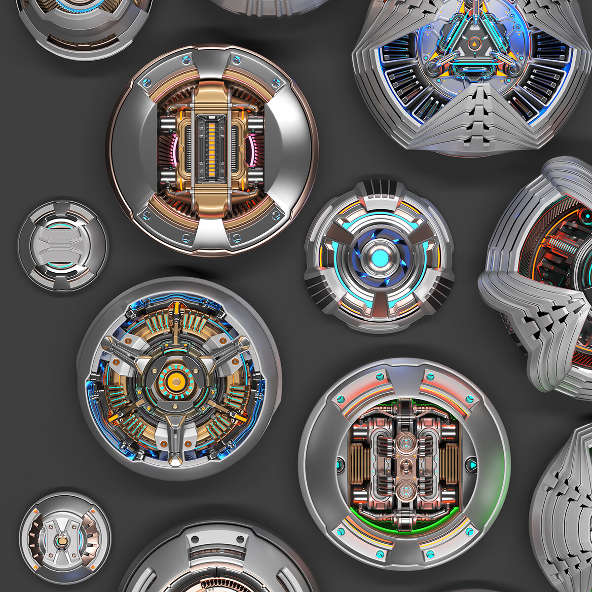 ArtStation - Sci Fi Kitbash 2 - subdivision ready 3D model | Resources