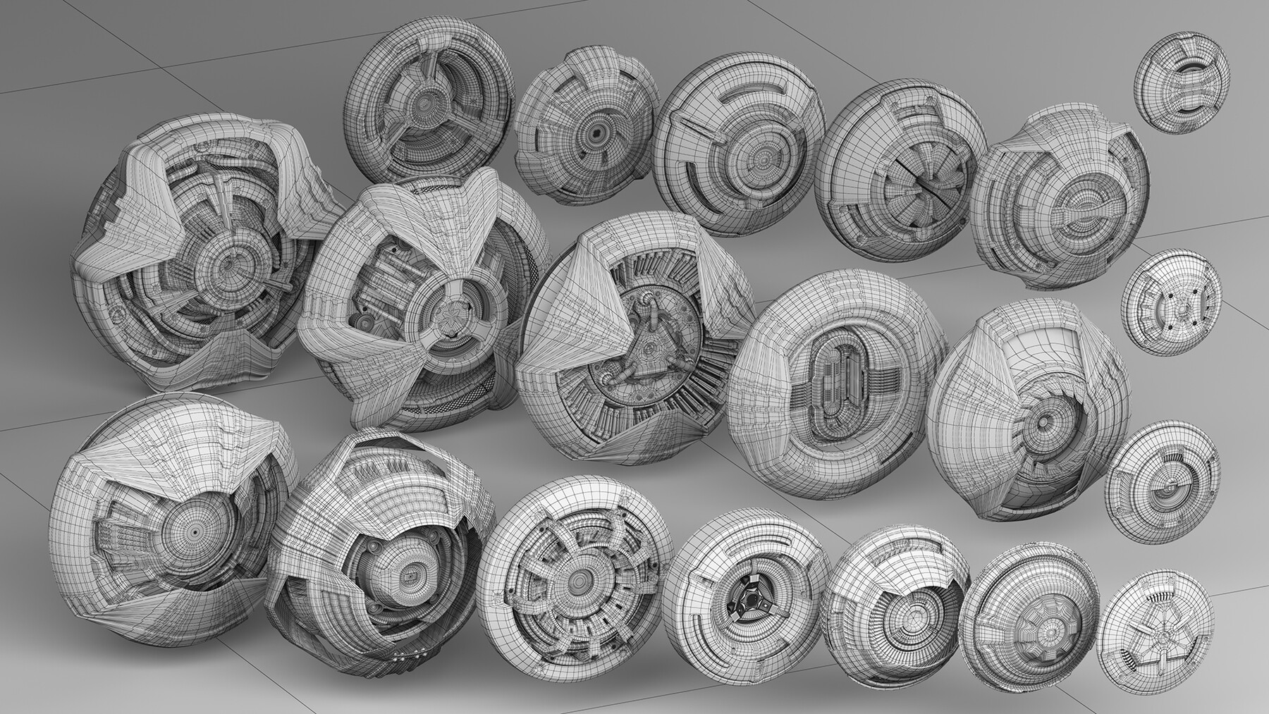 ArtStation - Sci Fi Kitbash 2 - subdivision ready 3D model | Resources