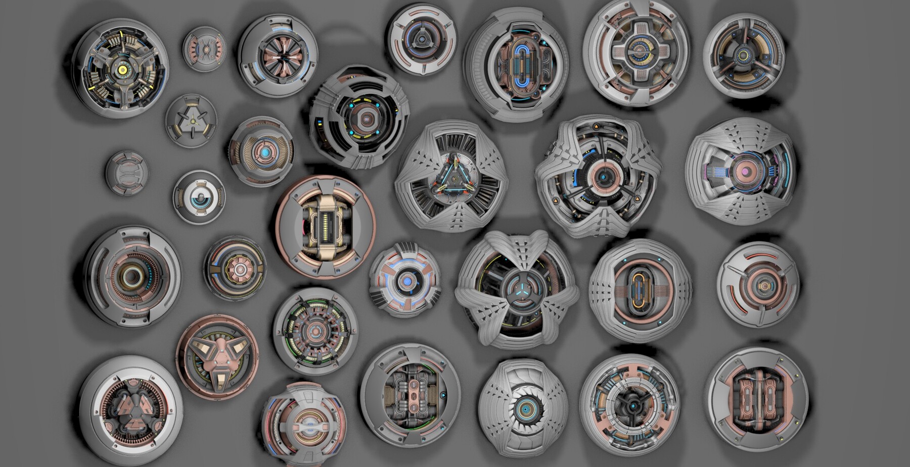 ArtStation - Sci Fi Kitbash 2 - subdivision ready 3D model | Resources