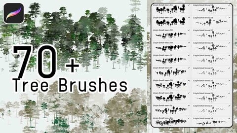 72 Tree Brushes for Procreate