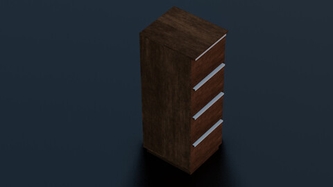 WOODEN DRAWER LOW POLY GAMEREADY