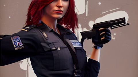 RedHaired PoliceWoman