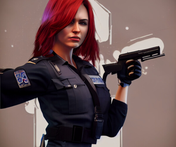 ArtStation - RedHaired PoliceWoman | Artworks