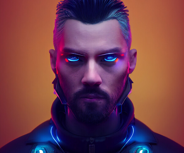 ArtStation - Cyberpunk Character Portrait Pack - Male | Game Assets